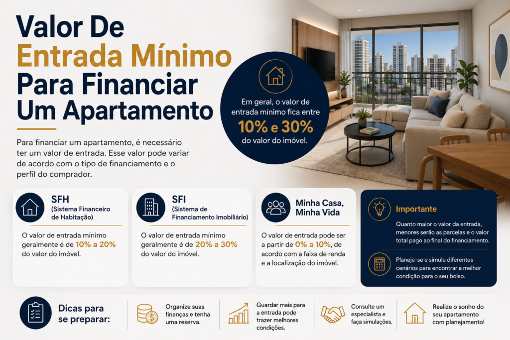 Valor De Entrada Mínimo Para Financiar Um Apartamento