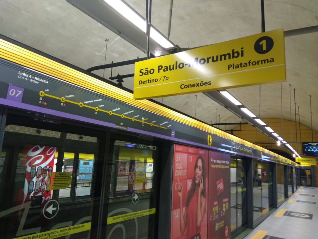 Estação São Paulo Morumbi Linha 4 Amarela