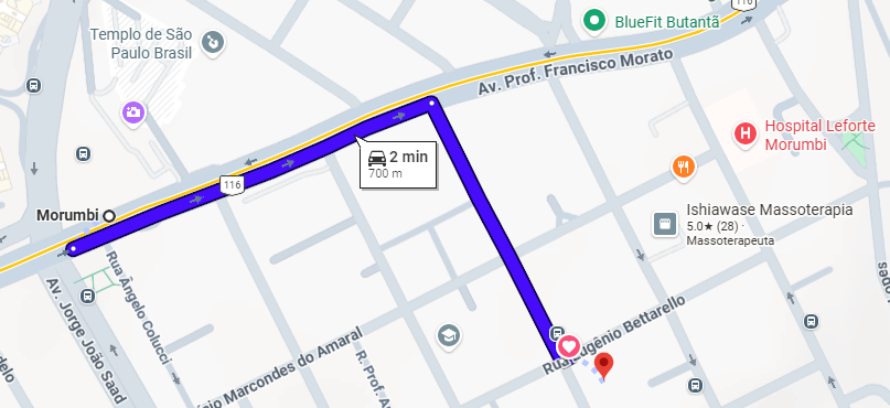 tag distancia do metro sao paulo morumbi